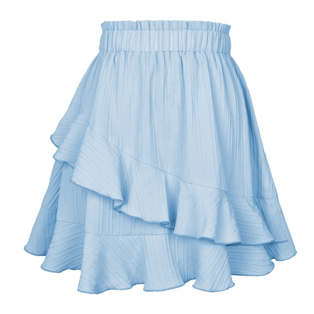 High Waist Ruffle Skirt