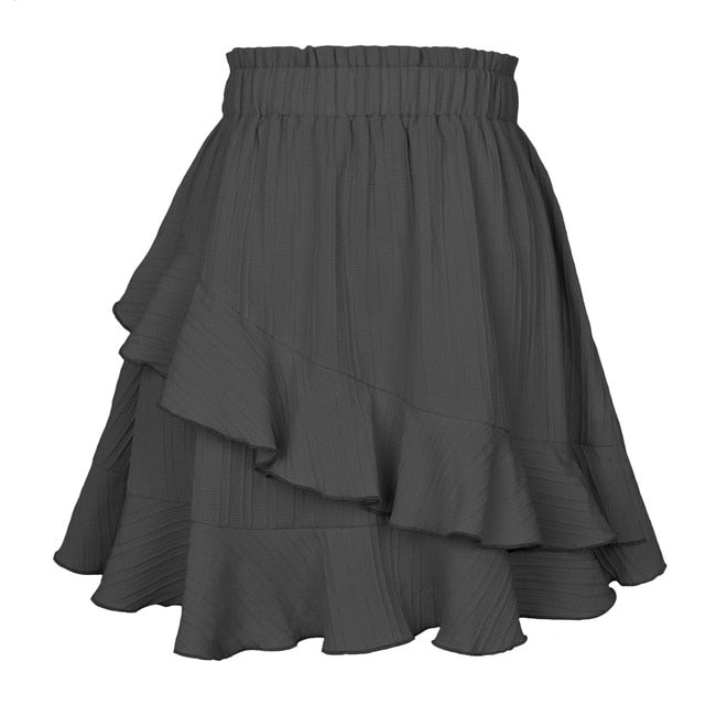 High Waist Ruffle Skirt