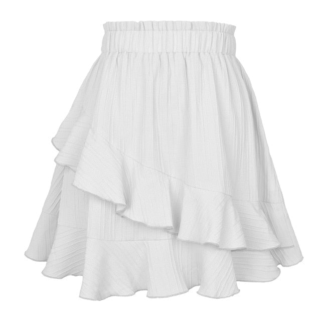 High Waist Ruffle Skirt