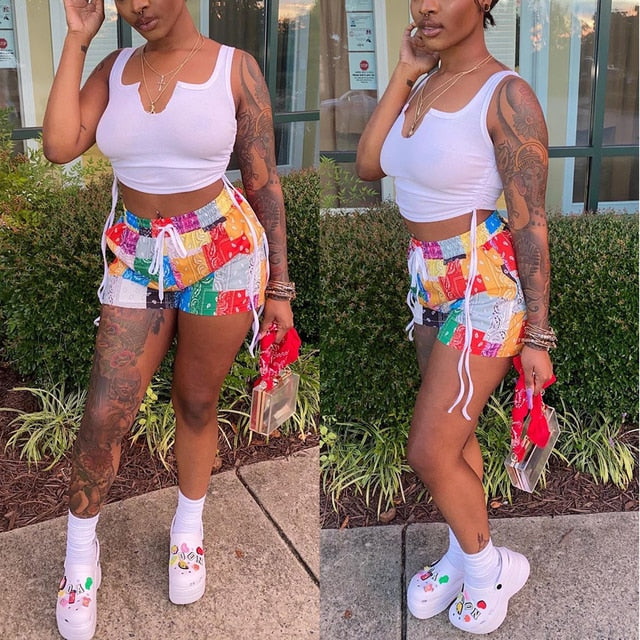 Bandana Print Shorts