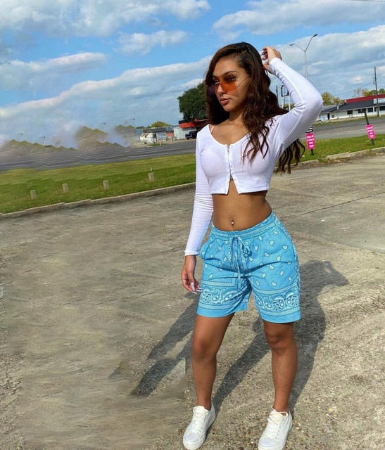 Bandana Print Shorts