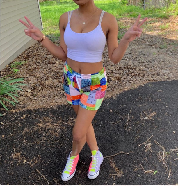 Bandana Print Shorts