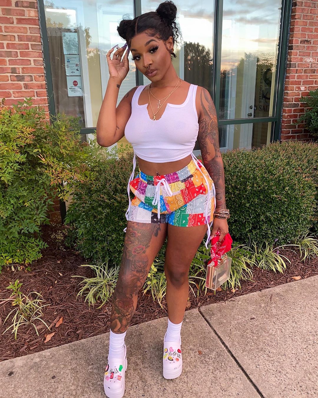 Bandana Print Shorts
