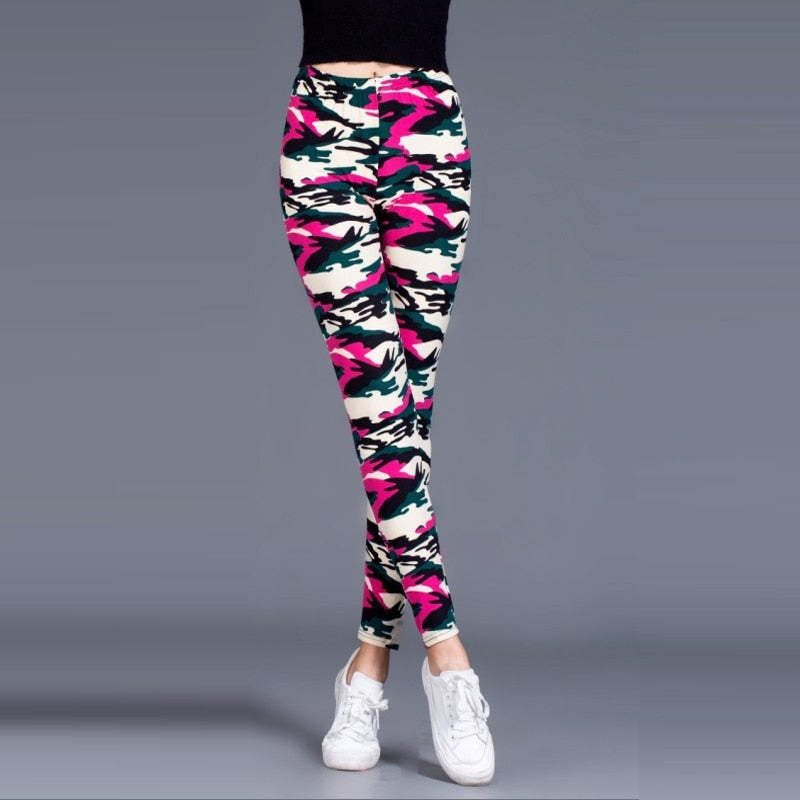 graffiti style stretch pants