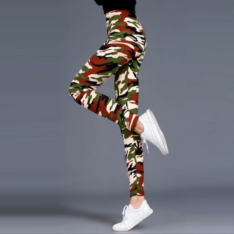 graffiti style stretch pants