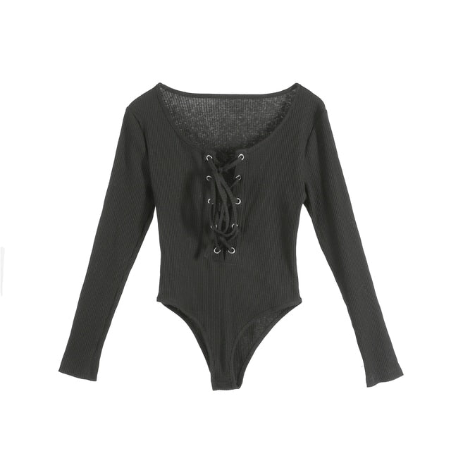 Long Sleeve Stretch Shirt Bodysuit