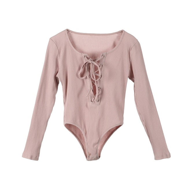 Long Sleeve Stretch Shirt Bodysuit