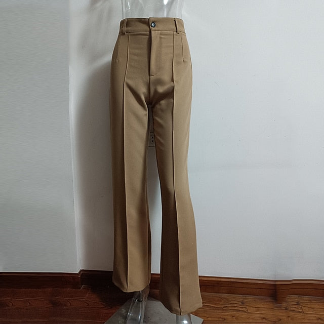 High Waisted Casual Pants