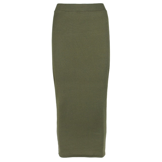 High Waist Elastic Bodycon Skirt