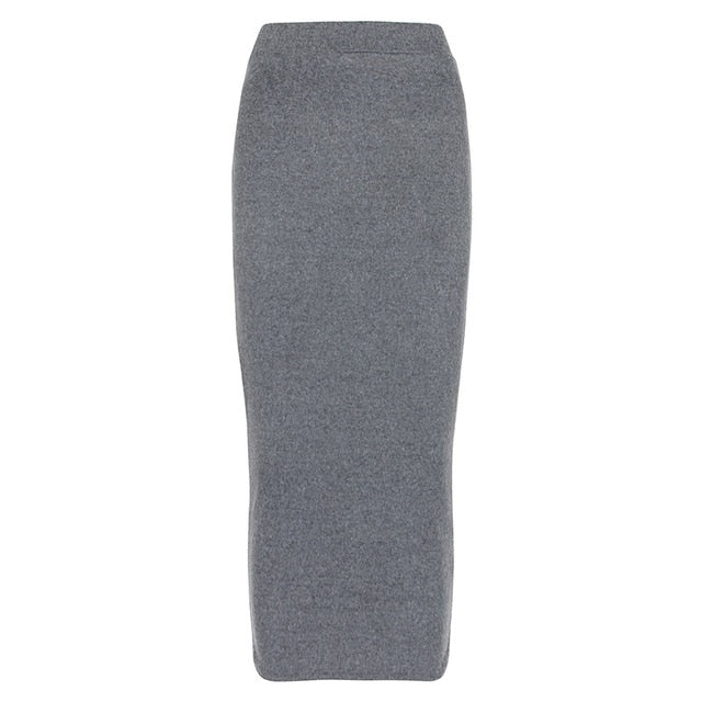 High Waist Elastic Bodycon Skirt