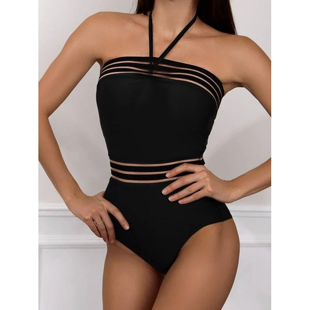 Deep V Backless Swimsuit