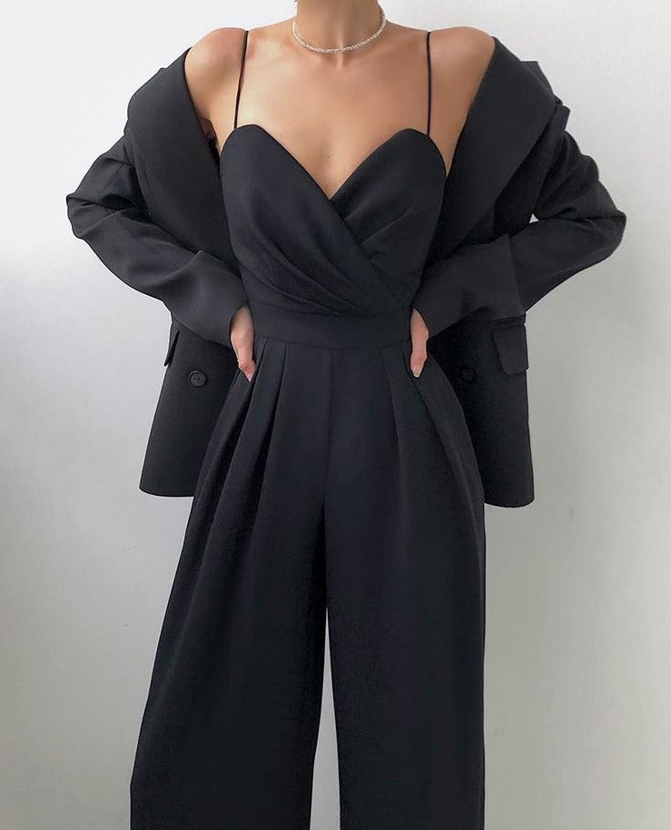 Elegant High Waist Wide Leg Jumpsuit