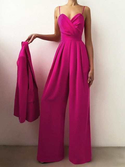 Elegant High Waist Wide Leg Jumpsuit