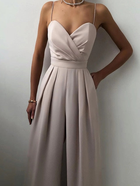 Elegant High Waist Wide Leg Jumpsuit