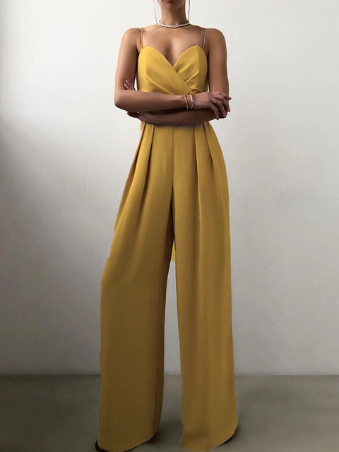 Elegant High Waist Wide Leg Jumpsuit