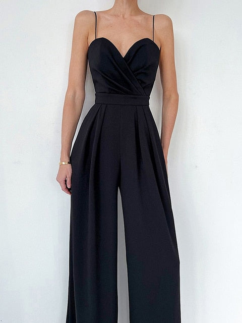 Elegant High Waist Wide Leg Jumpsuit