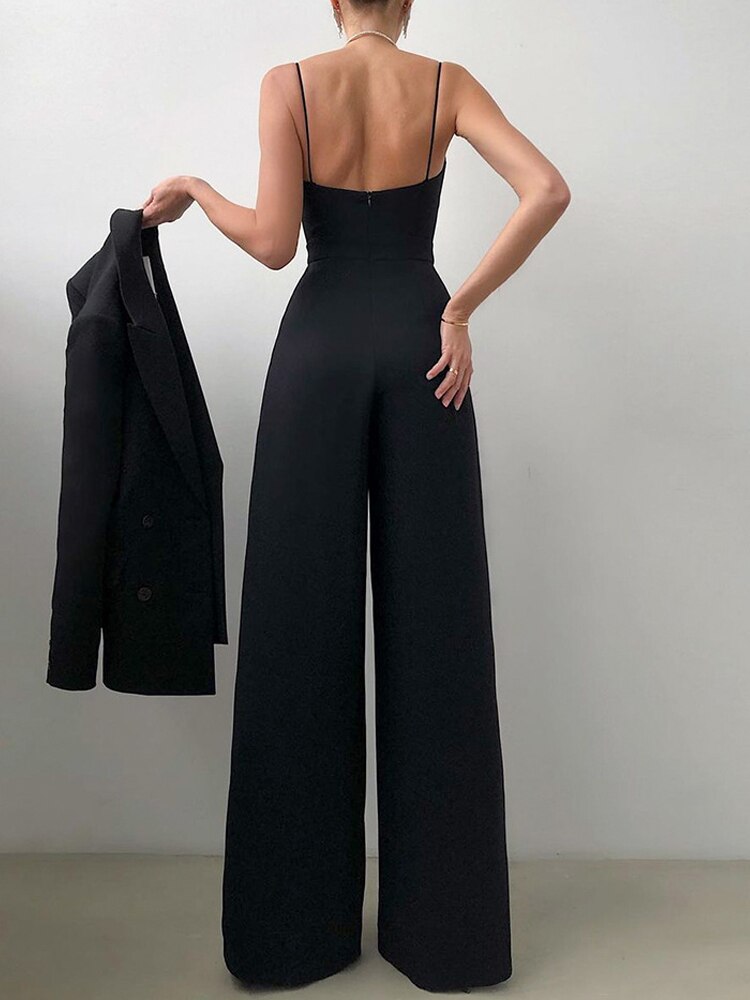 Elegant High Waist Wide Leg Jumpsuit