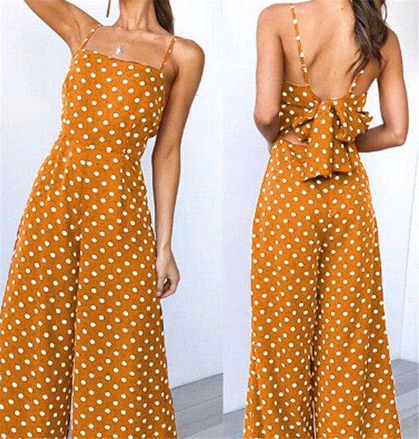 Elegant Polka Dots Loose Romper