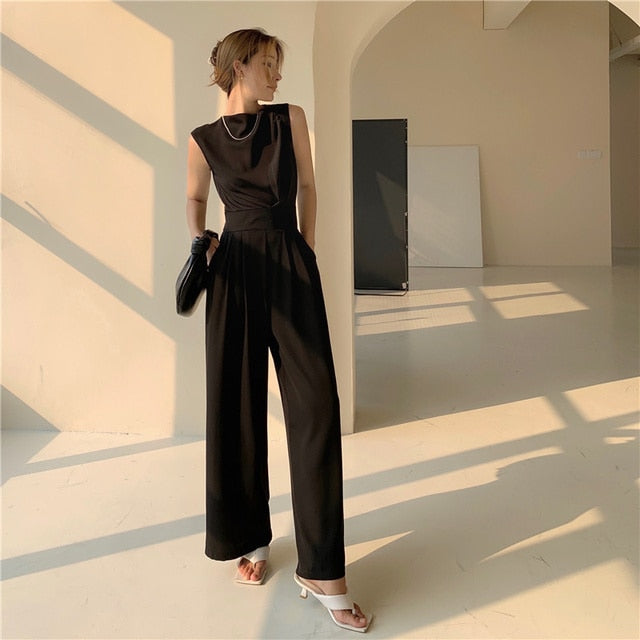 High Waist Wide Leg Pants Rompers