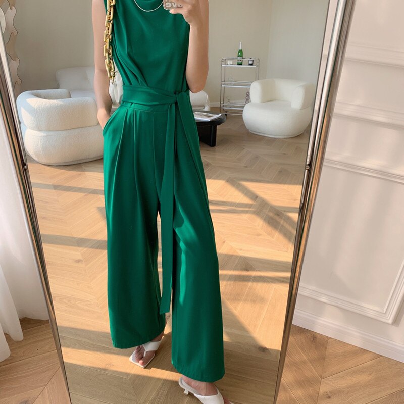 High Waist Wide Leg Pants Rompers