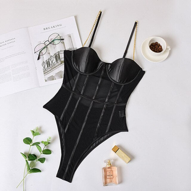 Chain Strap Bodysuit