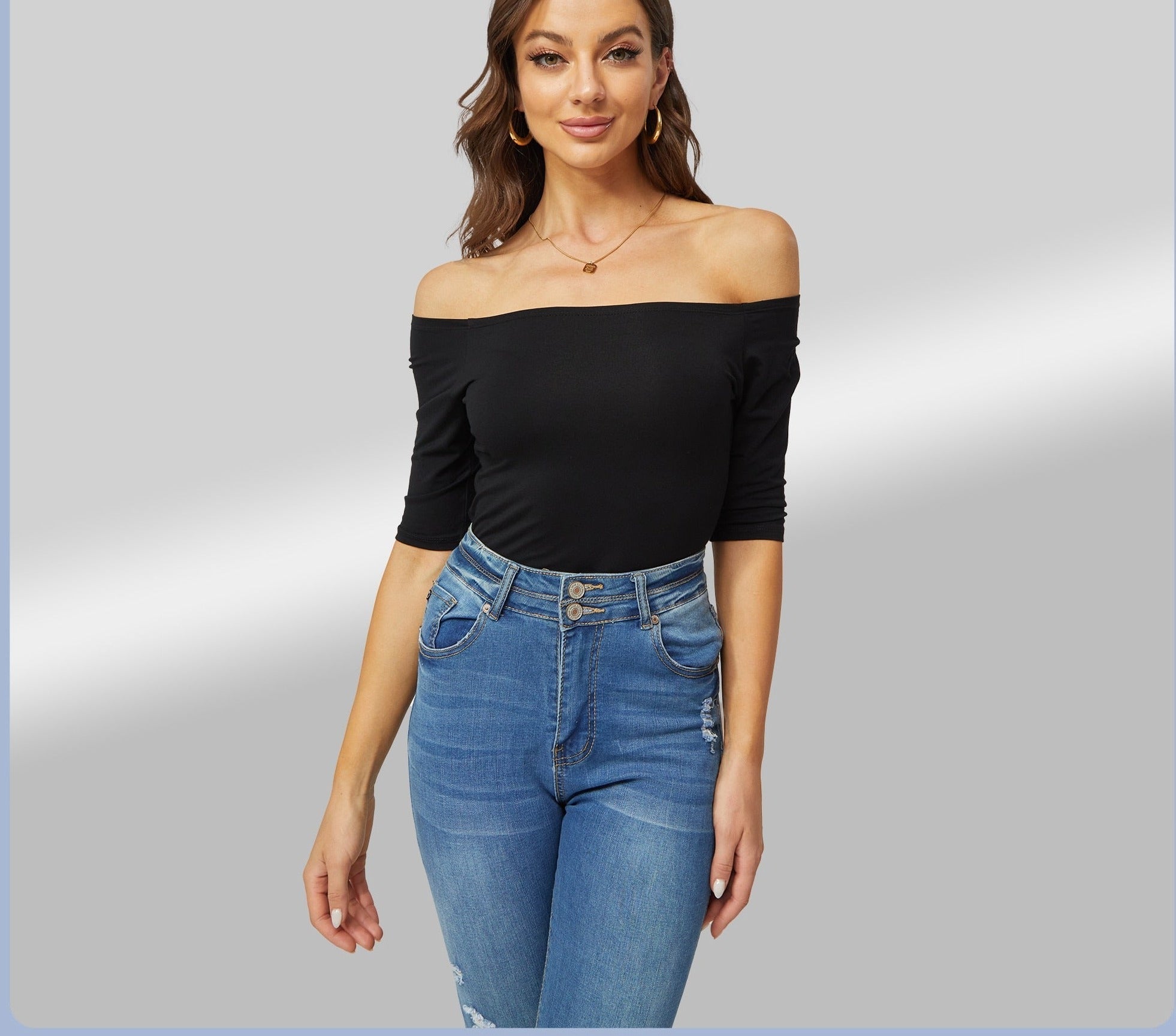 Elegant Off Shoulder Top