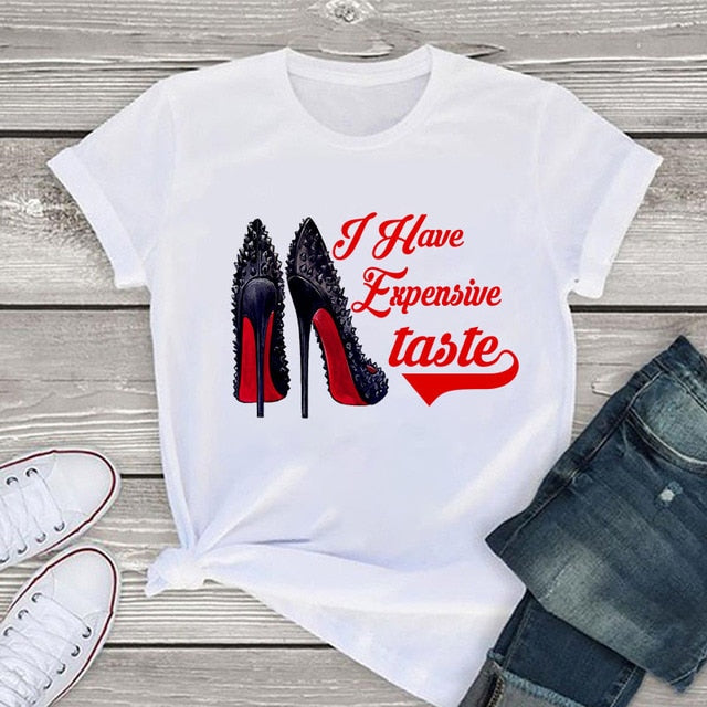 High Heel Print Tshirt