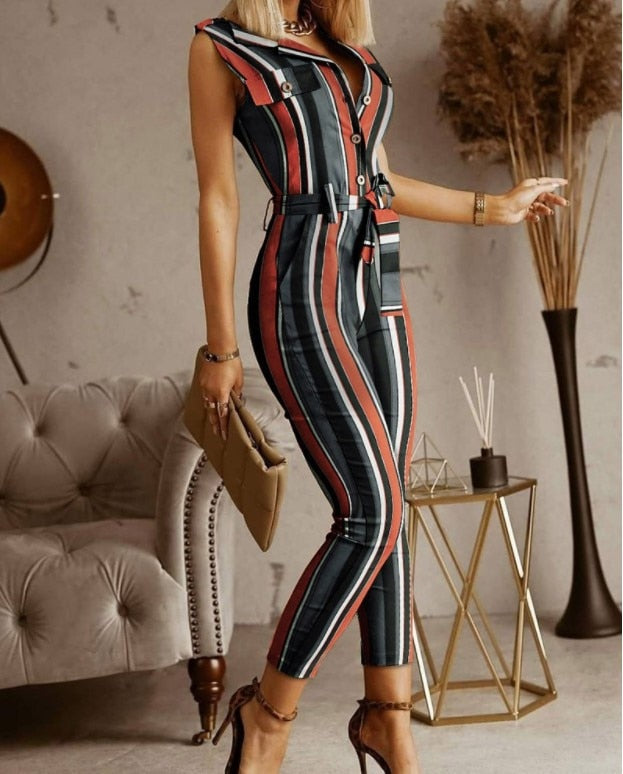 Elegant High Waist Long Pants Jumpsuit