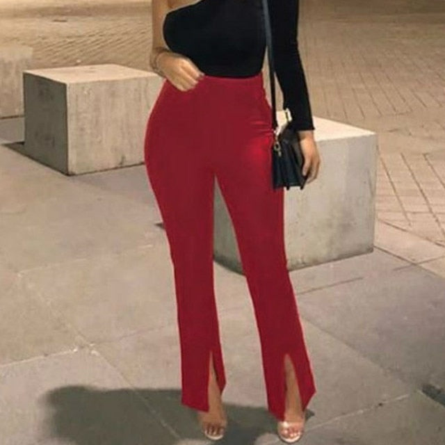High Waist Elegant Flare Pants