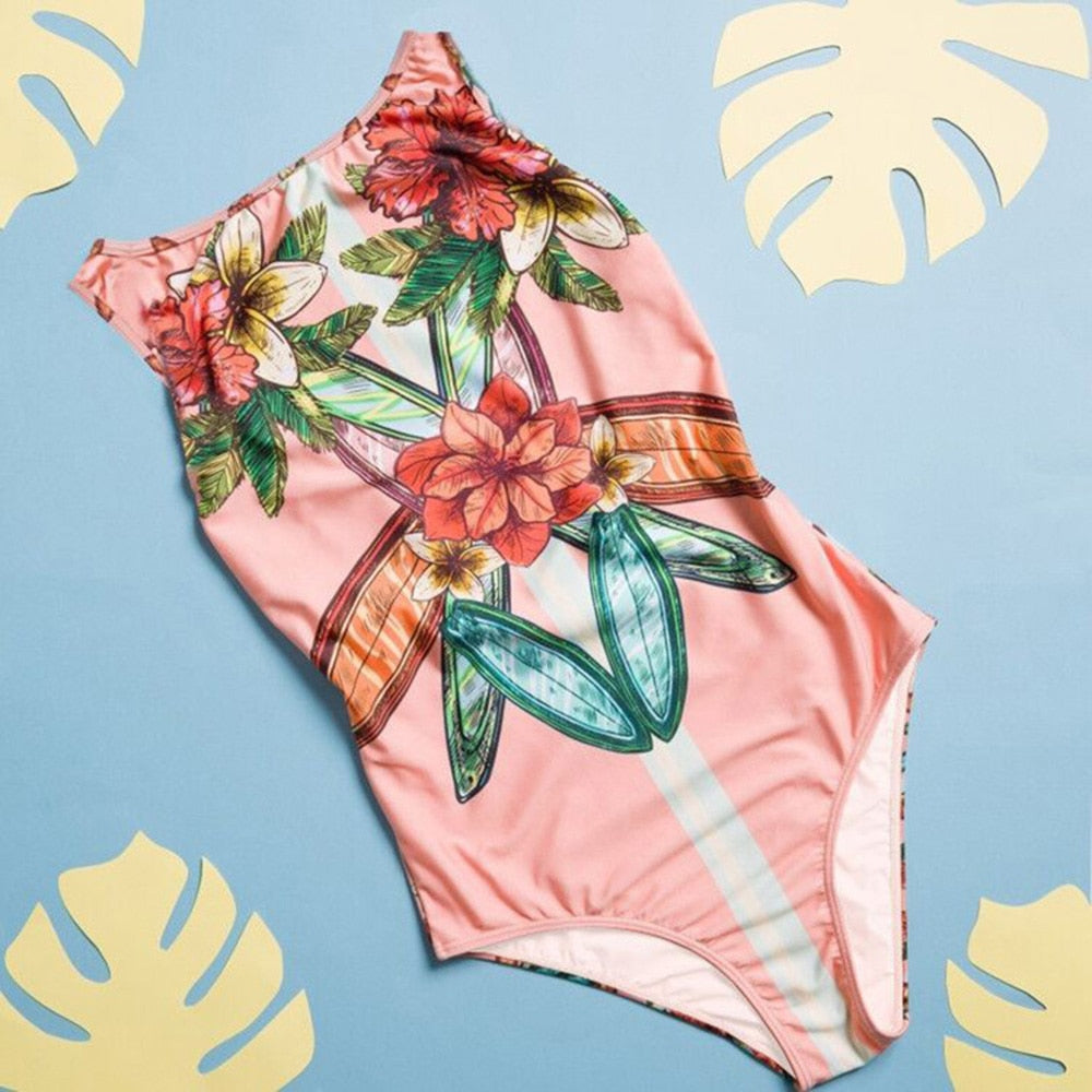 Sexy Print One Piece Swimsuit