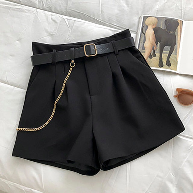 High Waist Belted Vintage Trousers