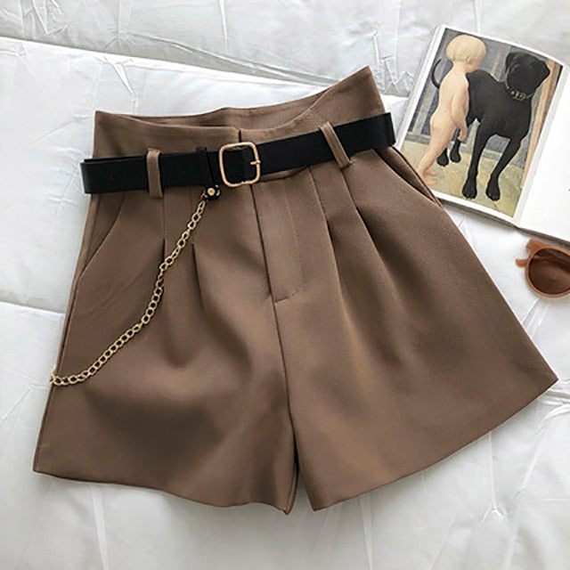 High Waist Belted Vintage Trousers