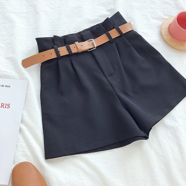 High Waist Belted Vintage Trousers