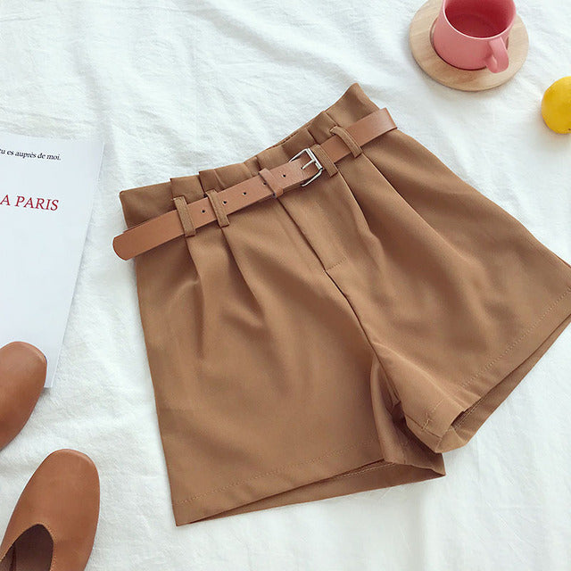 High Waist Belted Vintage Trousers