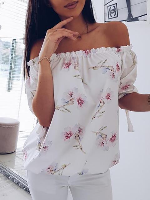 Elegant Casual Loose Tee Printed Shirts