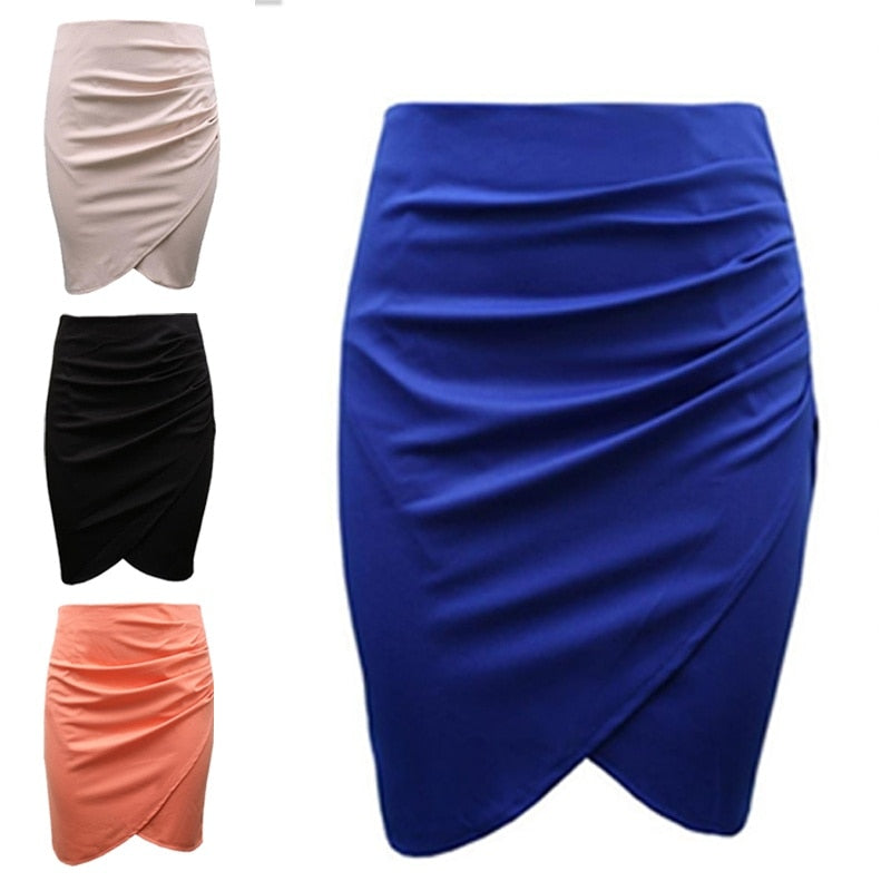 Split Vintage Mini Bodycon Skirt