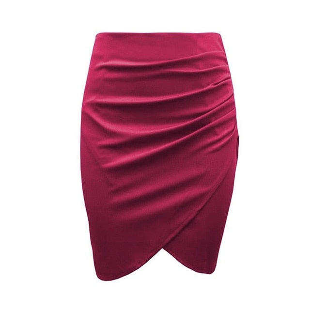 Split Vintage Mini Bodycon Skirt