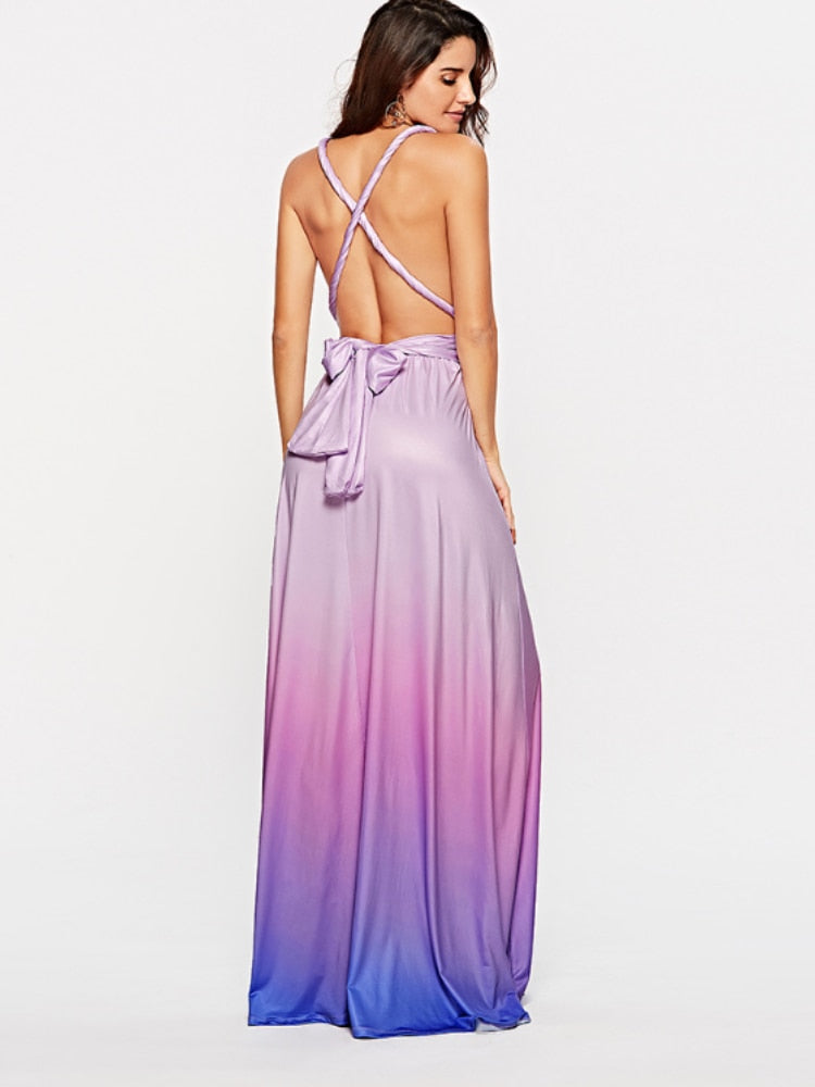 Cross Backless Long Dress