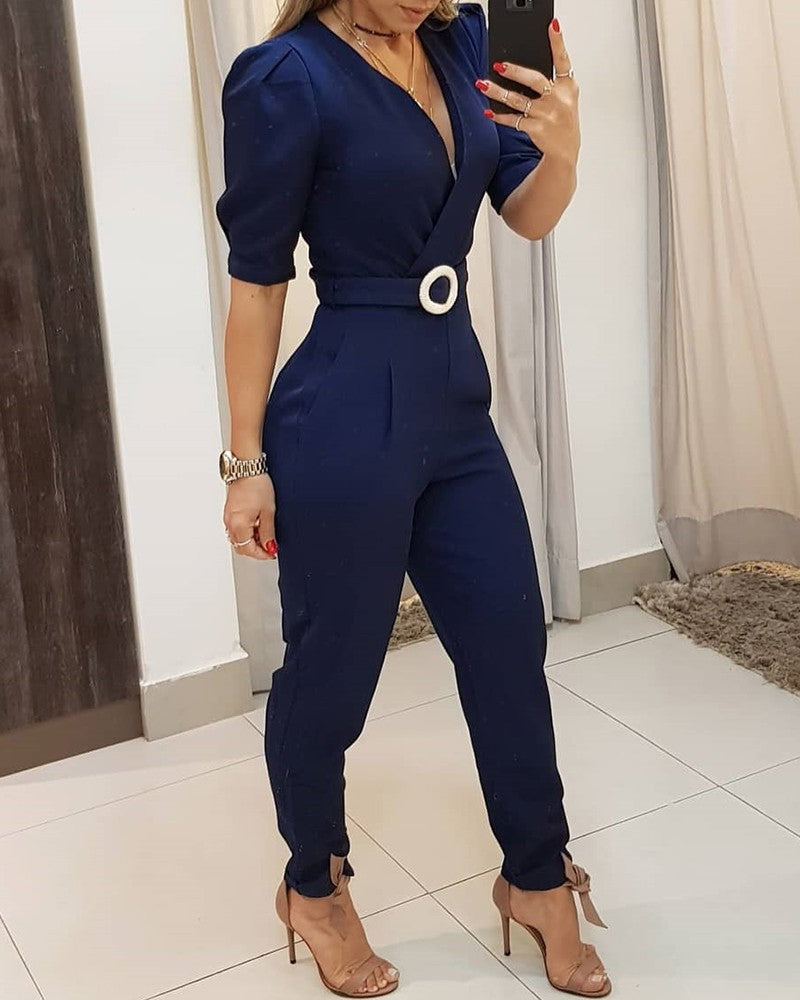 Elegant Half Sleeve Jumpsuit