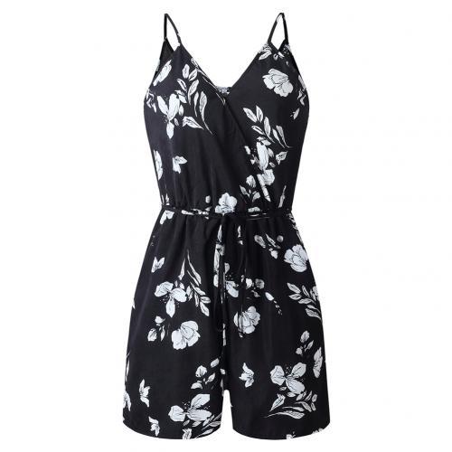 Sleeveless V-Neck Backless Romper