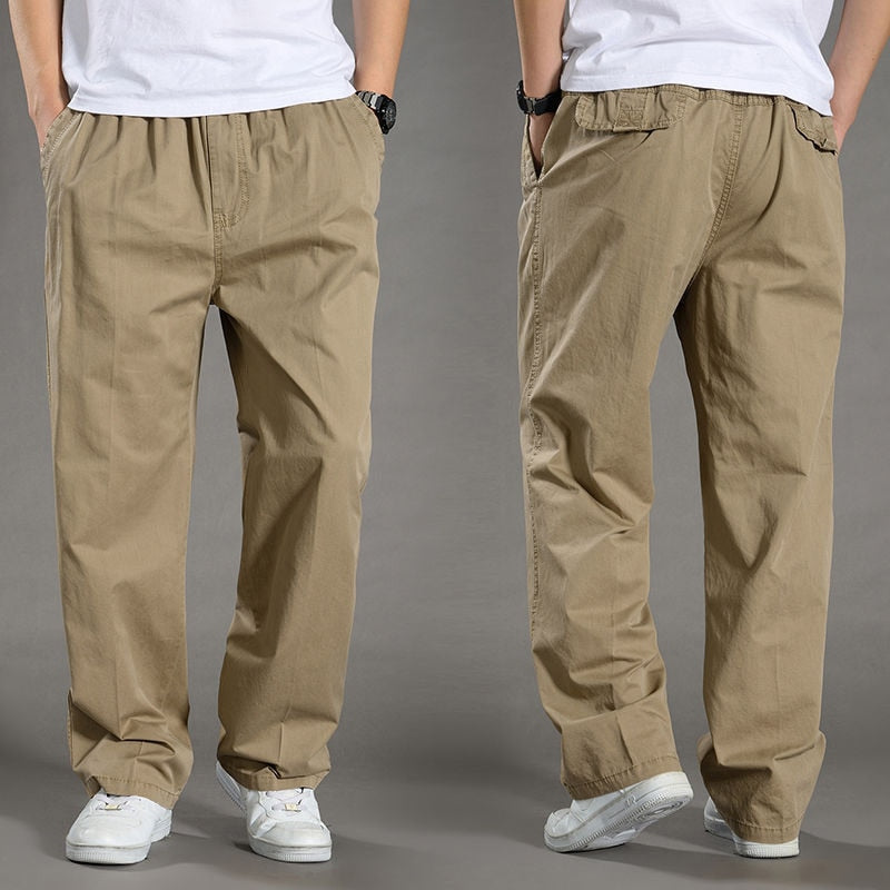 Elastic Straight Pants