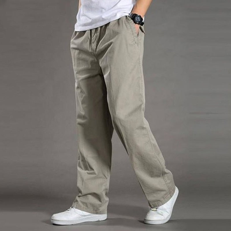 Elastic Straight Pants