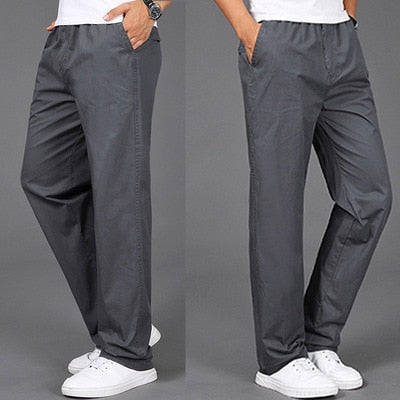 Elastic Straight Pants