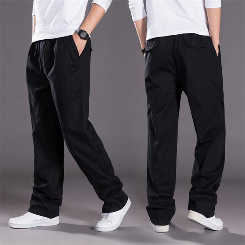 Elastic Straight Pants