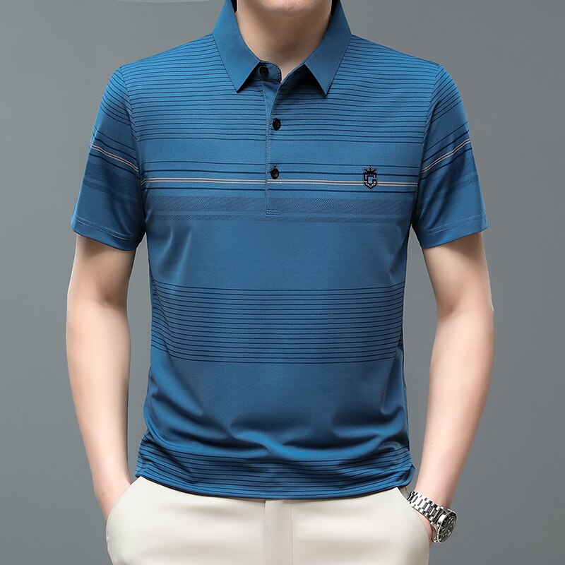 Casual Striped Polo Shirt