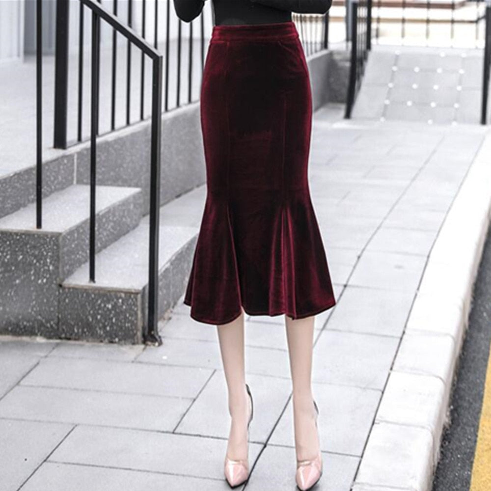 Maxi Velvet Skirts