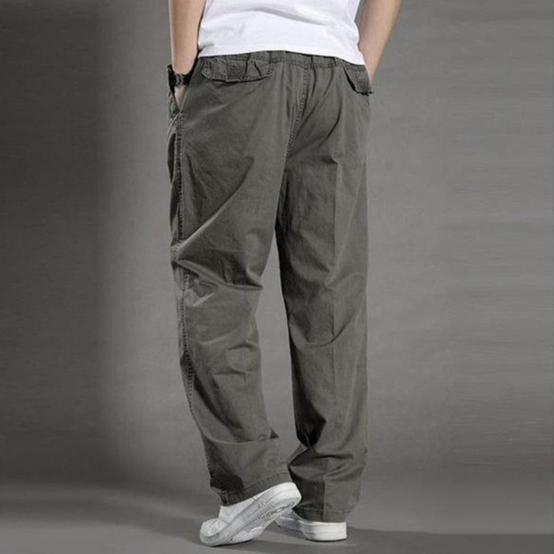 Elastic Straight Pants