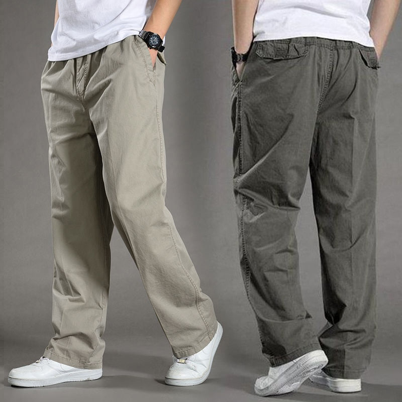 Elastic Straight Pants