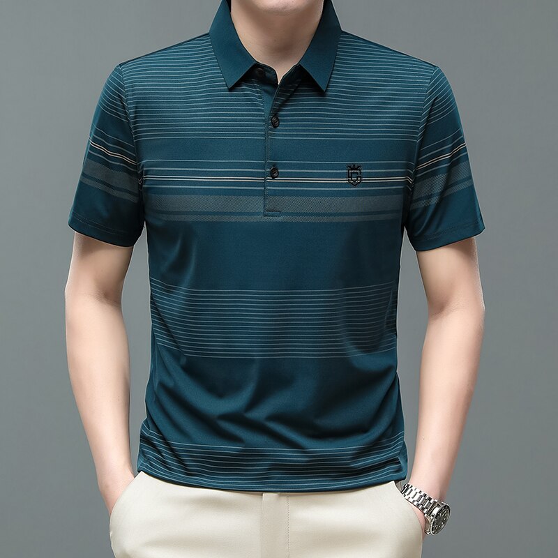 Casual Striped Polo Shirt