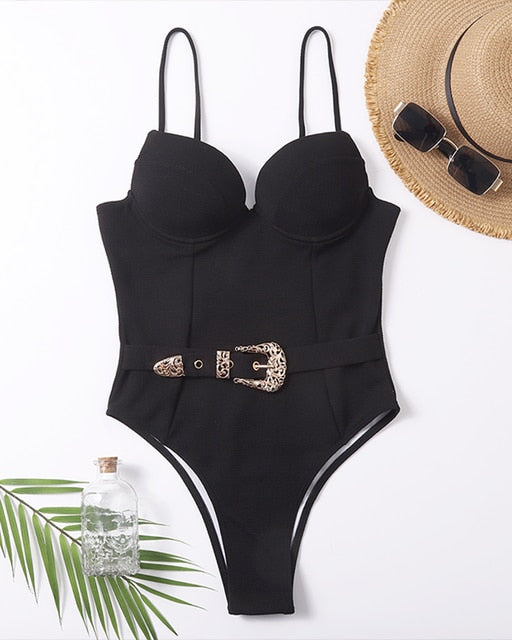 Push Up One Piece Swimsuit